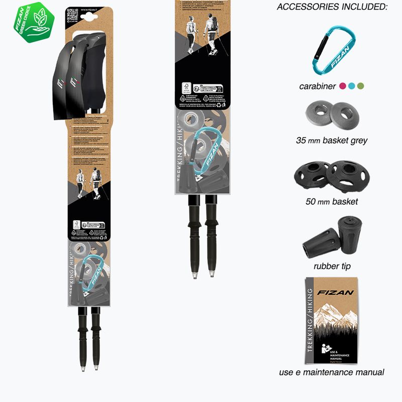 Žygio lazdos  Fizan Compact orange 7