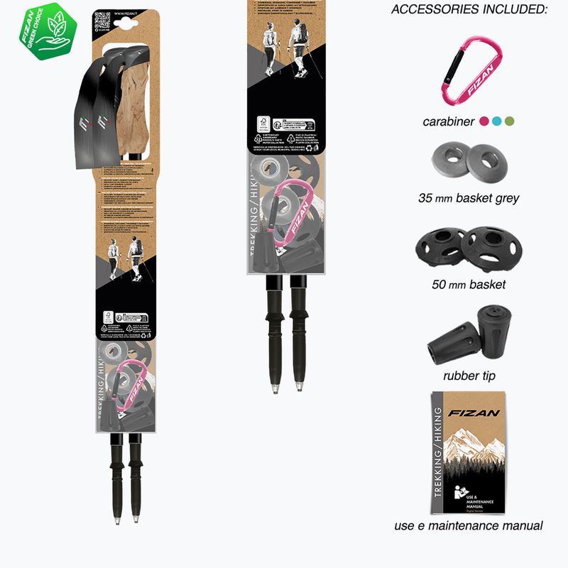 Žygio lazdos  Fizan Compact grey 7