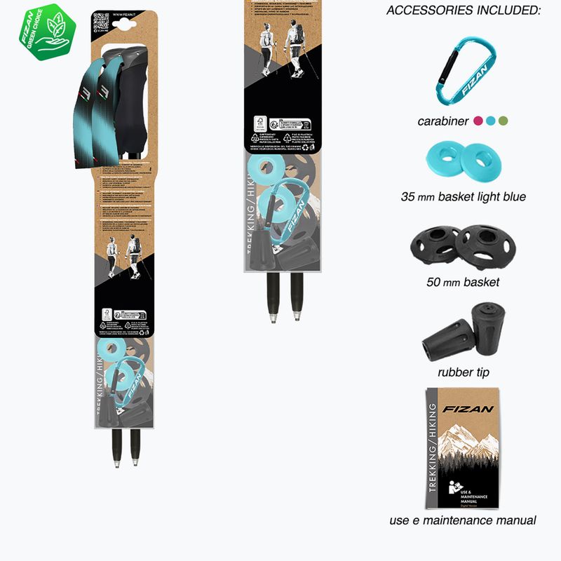 Žygio lazdos  Fizan Compact Tech 4 light blue 7