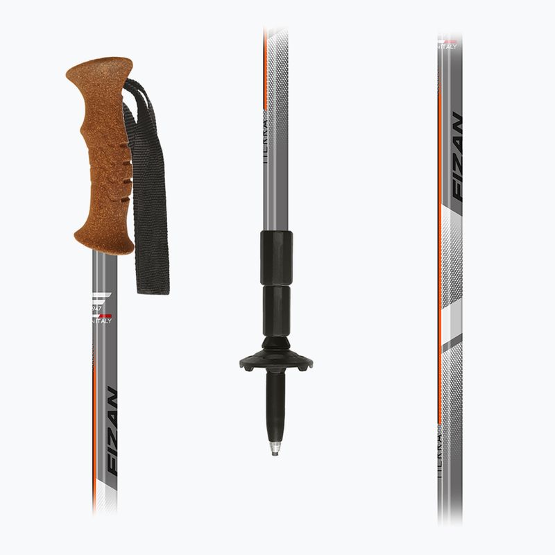 Žygio lazdos Fizan Tierra grey/orange 5