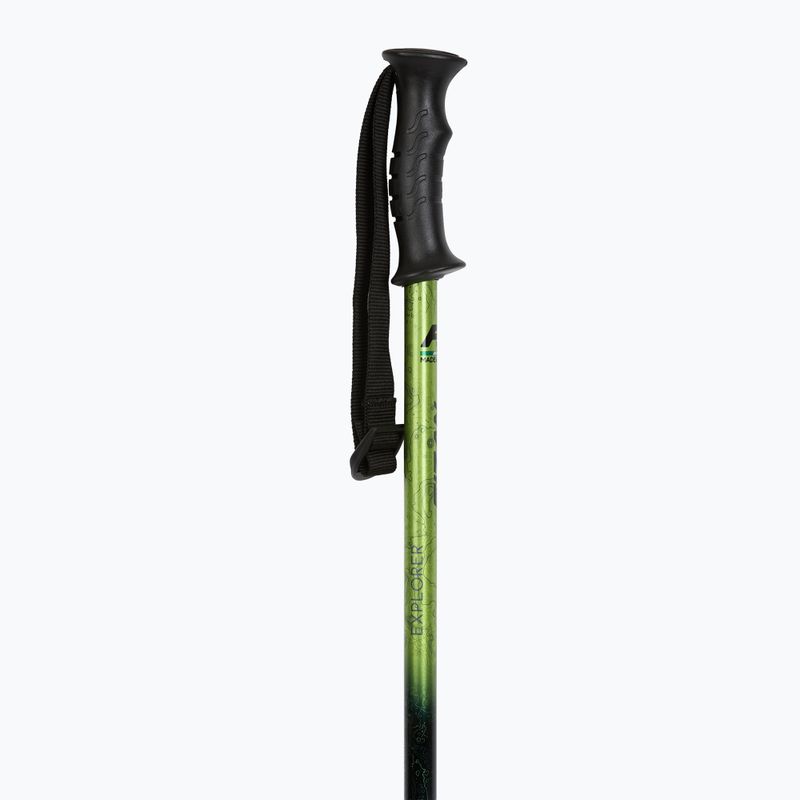 Žygio lazdos  Fizan Explorer lime/grey 2