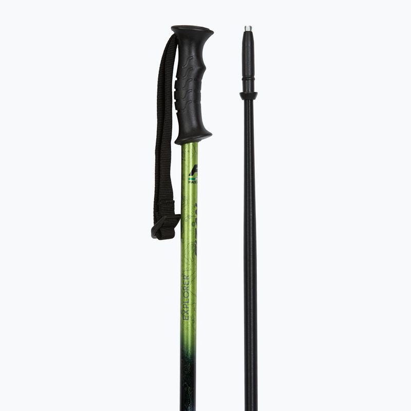 Žygio lazdos  Fizan Explorer lime/grey 3