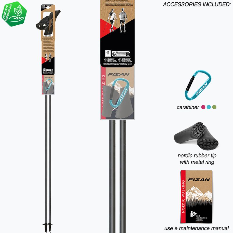 Šiaurietiško ėjimo lazdos Fizan Carbon Pro Impulse grey 7
