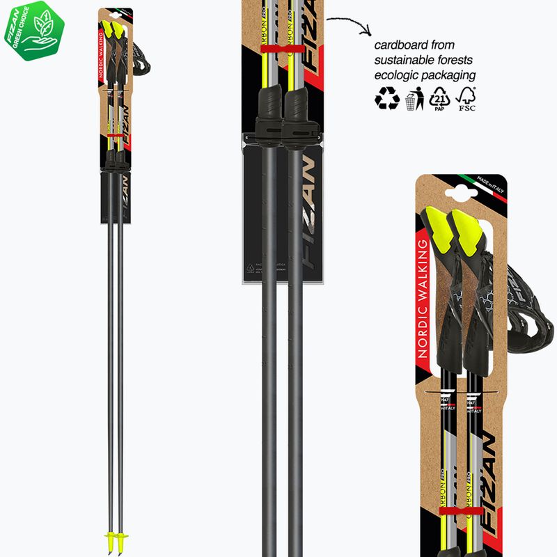 Šiaurietiško ėjimo lazdos Fizan Carbon Pro yellow 6
