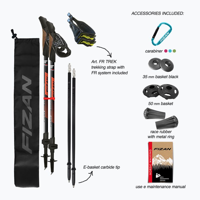 Šiaurietiško ėjimo lazdos Fizan R-Evolution Pro red 6