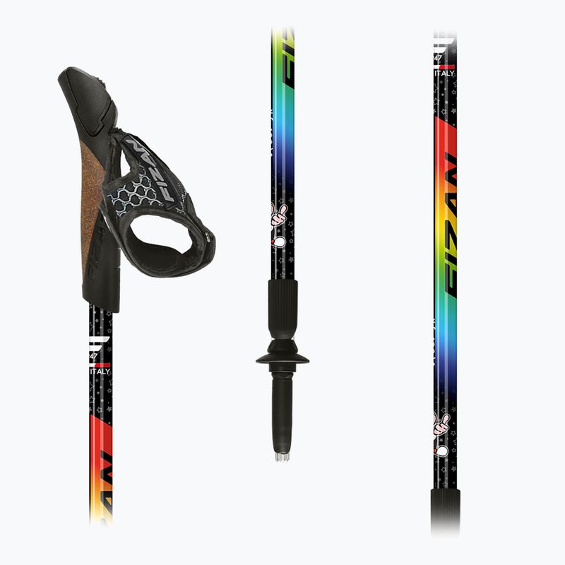 Šiaurietiško ėjimo lazdos Fizan Speed Junior rainbow 5