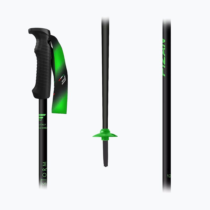 Slidžių lazdos Fizan Storm black/green 2