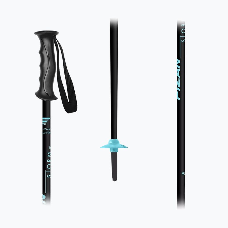 Vaikiškos slidžių lazdos Fizan Storm Jr black/blue 2