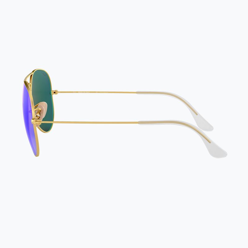 Saulės akiniai Ray-Ban Aviator Classic matt gold/blue polarized 7