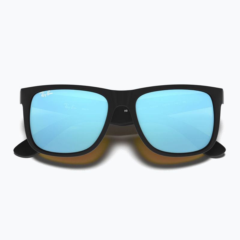Akiniai nuo saulės Ray-Ban Justin Classic matt black gum/blue mirror 3