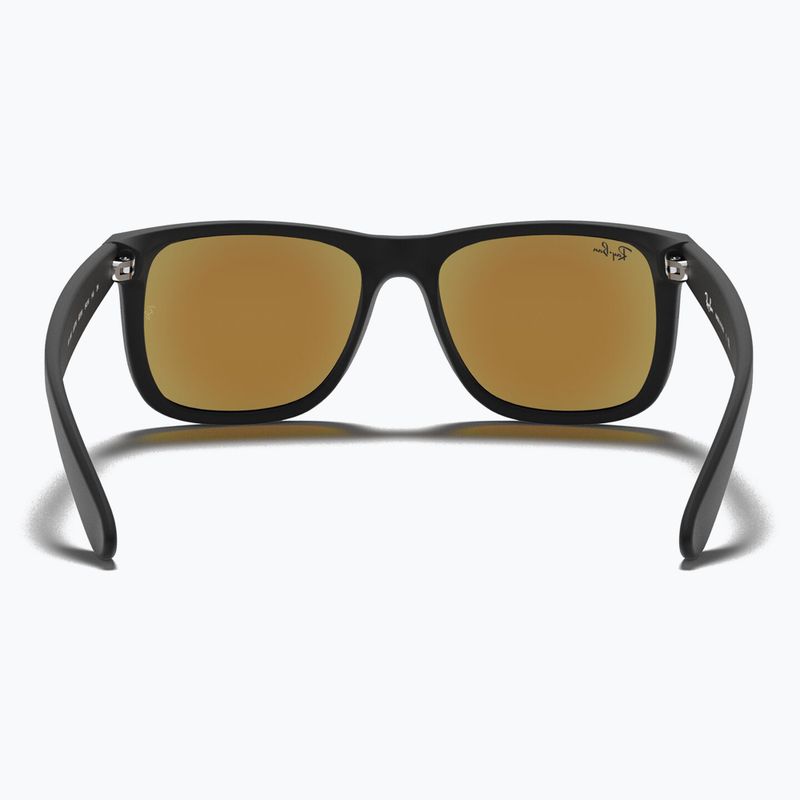 Akiniai nuo saulės Ray-Ban Justin Classic matt black gum/blue mirror 5
