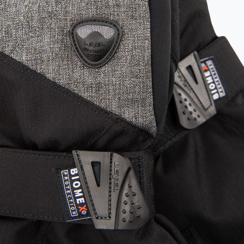 Vyriškos snieglenčių pirštinės Level Fly black-grey 1031 5
