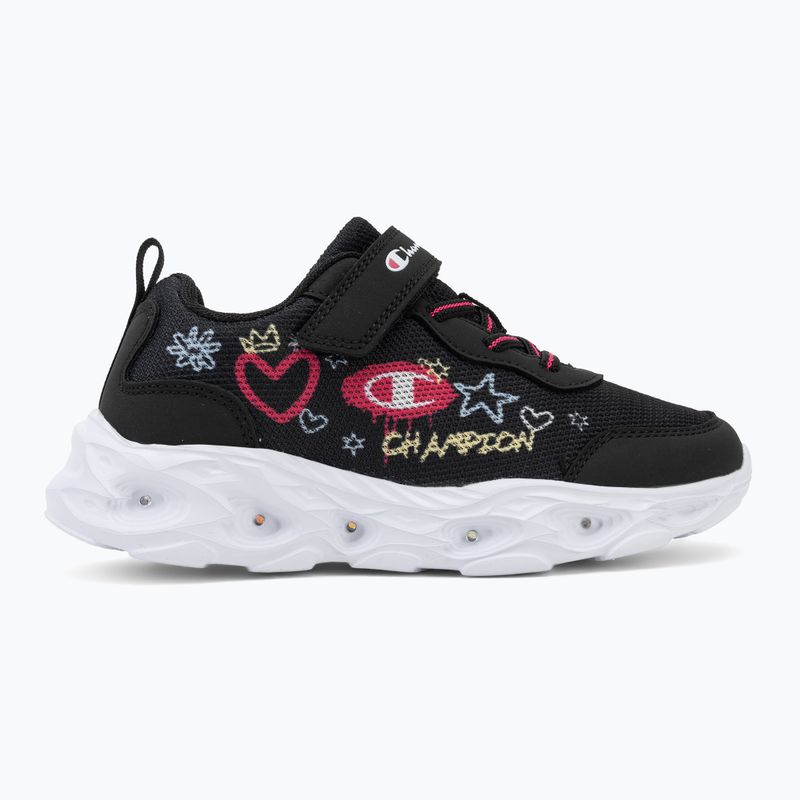 Vaikiški batai Champion Funfair Print G PS Low Cut new black/fluorescent pink/imperial light blue 2