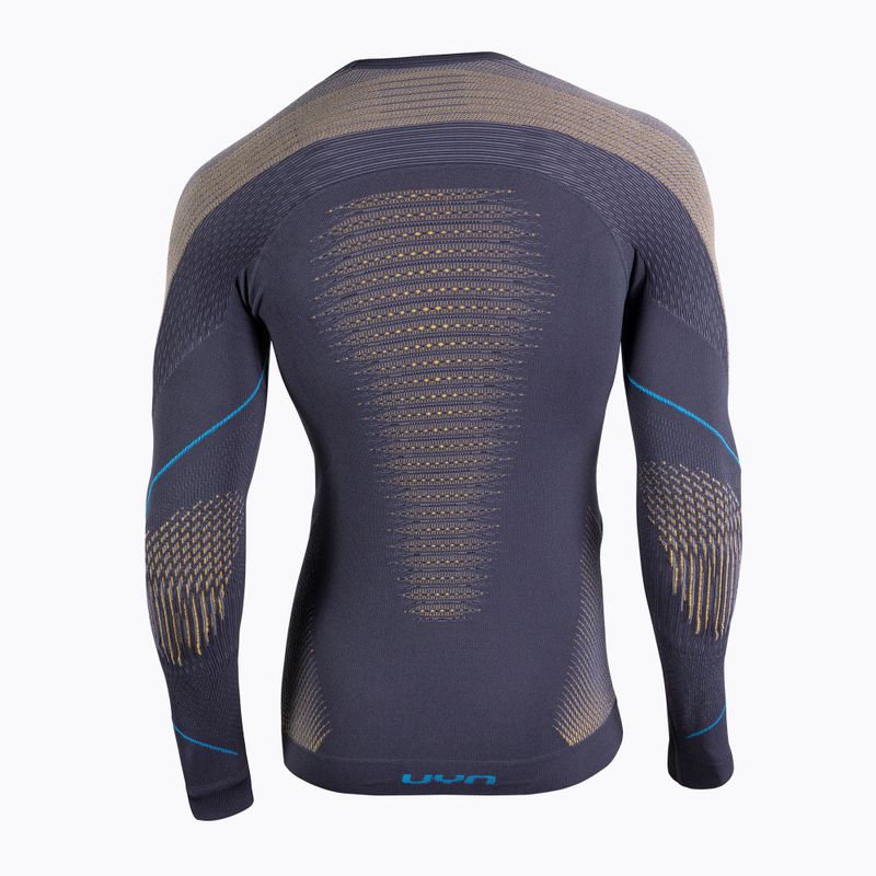 Vyriški termoaktyvūs marškinėliai UYN Evolutyon UW Shirt charcoal/gold/atlantic 2