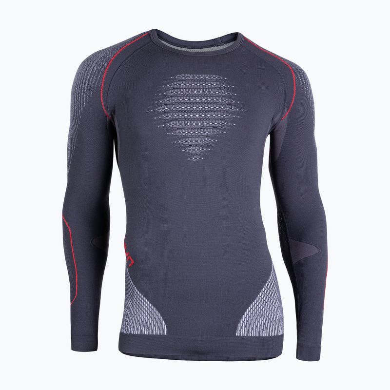 Vyriški termoaktyvūs marškinėliai UYN Evolutyon UW Shirt charcoal/white/red