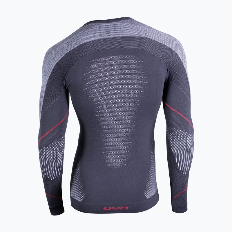 Vyriški termoaktyvūs marškinėliai UYN Evolutyon UW Shirt charcoal/white/red 2