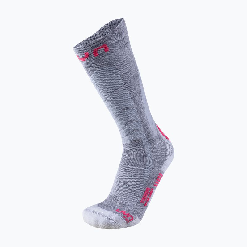 Moteriškos slidinėjimo kojinės UYN Ski Touring silver/fuchsia 5