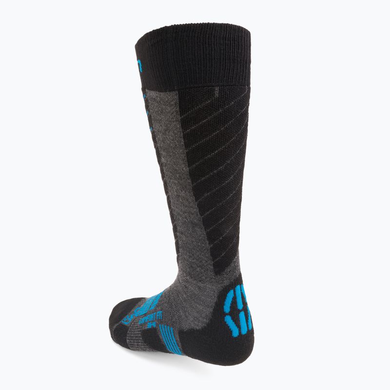 Vyriškos kojinės UYN Ski Comfort Fit vidutinės pilkos/melanžinės/auksinės 2