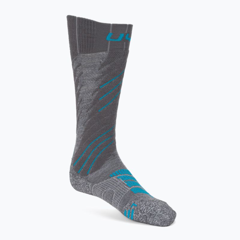 Moteriškos UYN Ski Comfort Fit pilkos/turkio spalvos kojinės