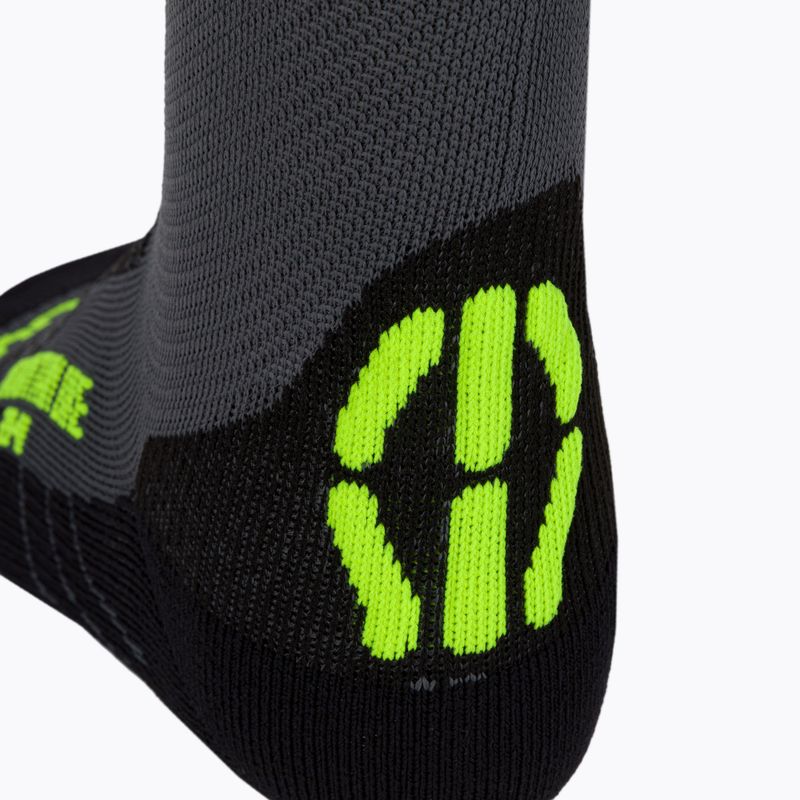 Vyriškos UYN MTB dviratininkų kojinės antracitinės/geltona fluo 4