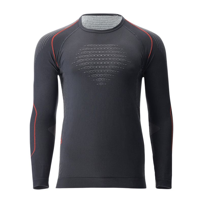 Vyriški termoaktyvūs marškinėliai UYN Evolutyon Comfort UW Shirt charcoal/white/red 4