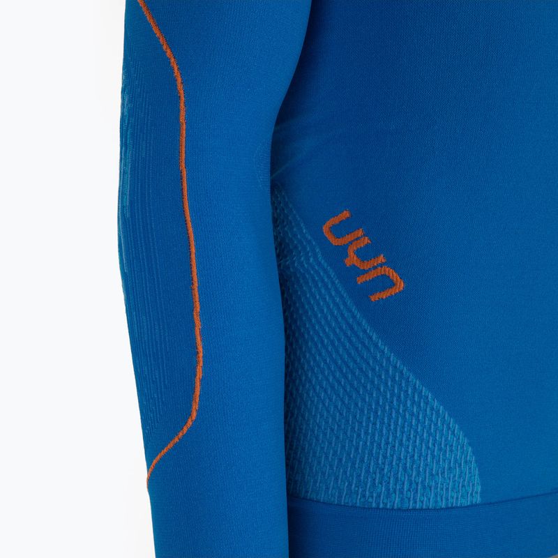Vyriški termoaktyvūs marškinėliai UYN Evolutyon UW Shirt blue/blue/orange shiny 3