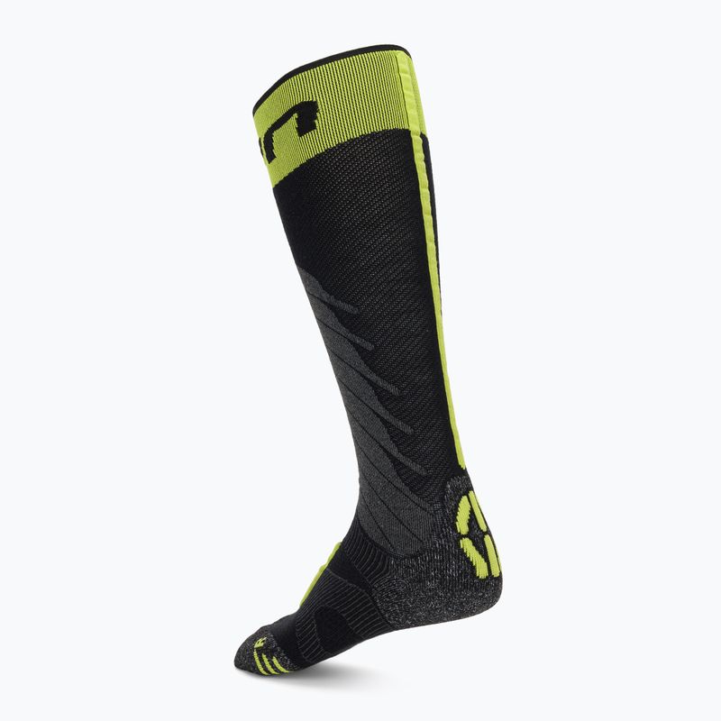Vyriškos slidinėjimo kojinės UYN Ski One Merino black/lime 2