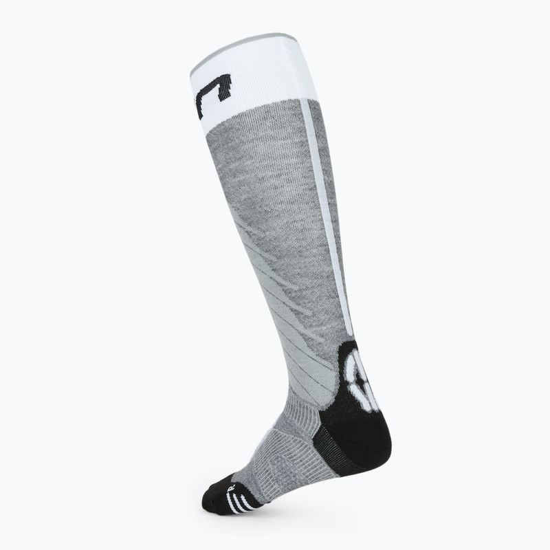 Vyriškos slidinėjimo kojinės UYN Ski One Merino grey melange/white 2