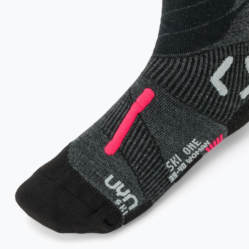 Vyriškos slidinėjimo kojinės UYN Ski One Merino anthracite/pink 3