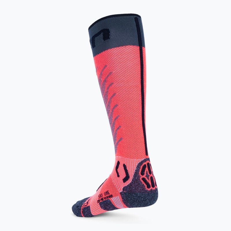 Moteriškos slidinėjimo kojinės UYN Ski One Merino pink/black 2