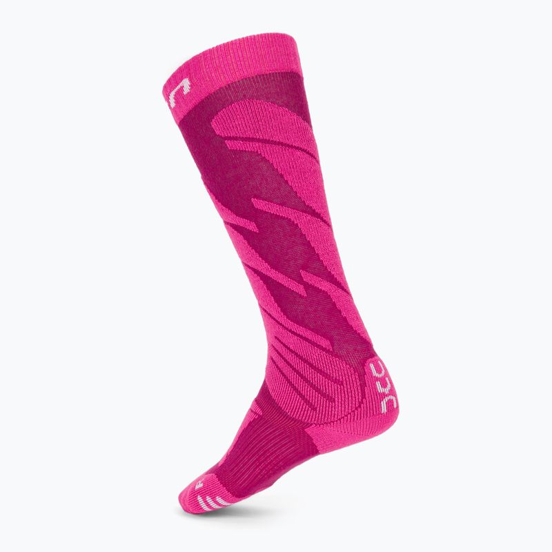 Vaikiškos slidinėjimo kojinės UYN Junior Ski pink 2