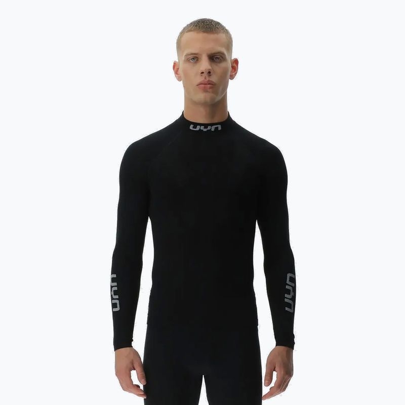 Vyriški termoaktyvūs marškinėliai UYN Elevatyon Biomorph LS Turtle Neck juodi