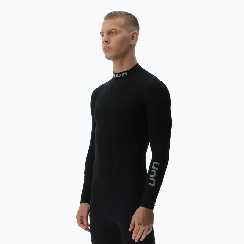Vyriški termoaktyvūs marškinėliai UYN Elevatyon Biomorph LS Turtle Neck juodi 4