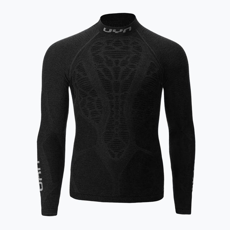 Vyriški termoaktyvūs marškinėliai UYN Elevatyon Biomorph LS Turtle Neck juodi 7