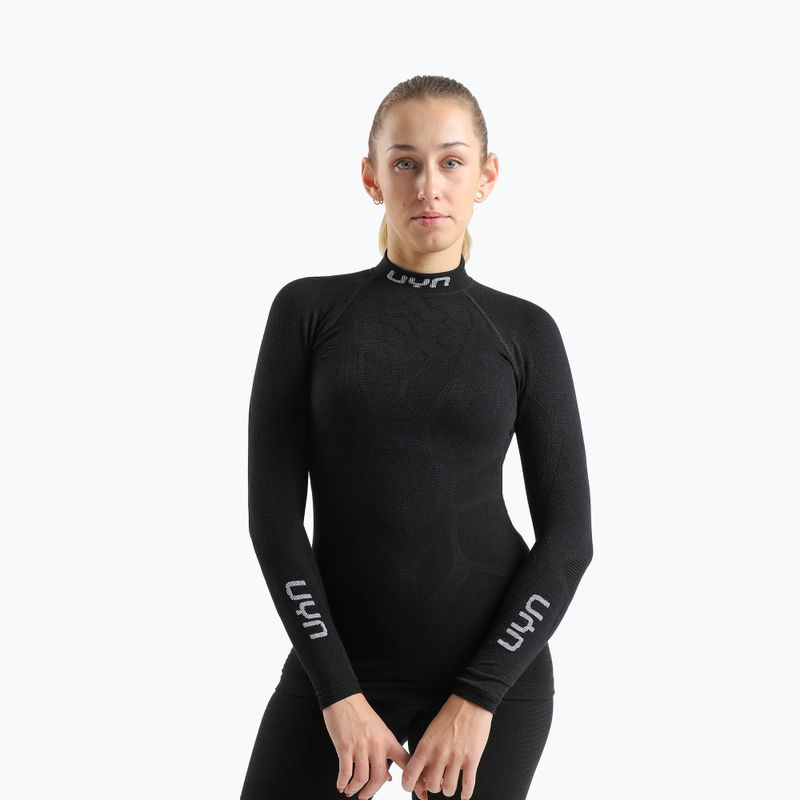 Moteriški termo marškinėliai ilgomis rankovėmis UYN Elevation Biomorph Turtle Neck black