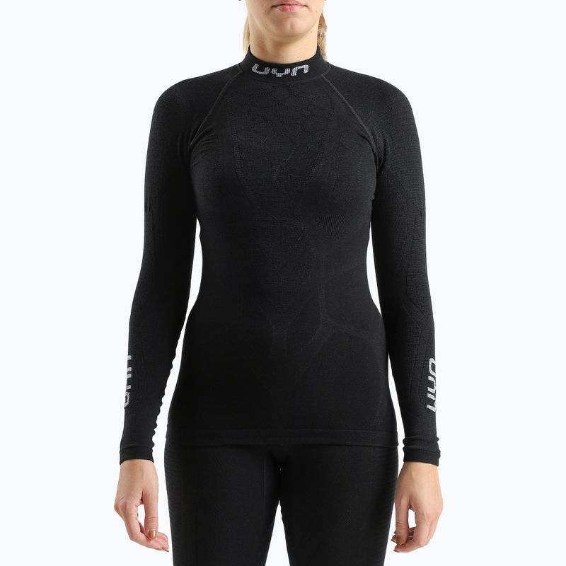 Moteriški termo marškinėliai ilgomis rankovėmis UYN Elevation Biomorph Turtle Neck black 4