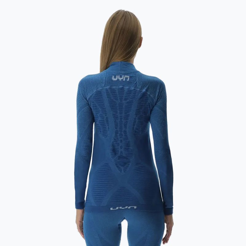Moteriški termoaktyvūs marškinėliai UYN Elevation Biomorph LS Turtle Neck blue atoll 3