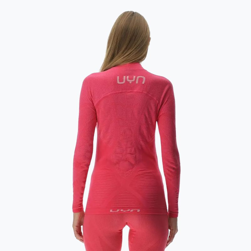 Moteriški termoaktyvūs marškinėliai UYN Elevation Biomorph LS Turtle Neck pink yarrow 3
