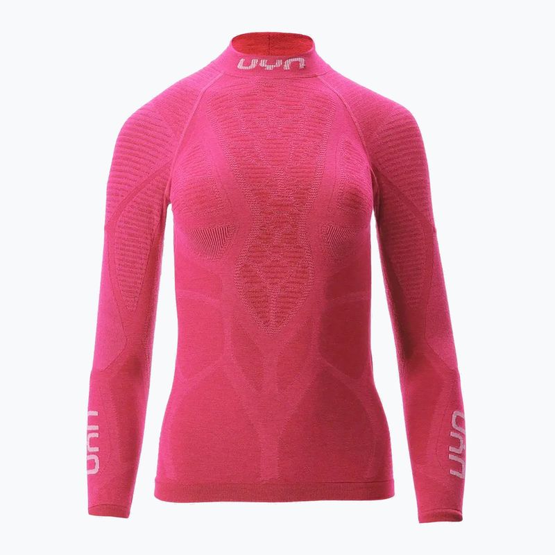 Moteriški termoaktyvūs marškinėliai ilgomis rankovėmis UYN Elevation Biomorph LS Turtle Neck pink yarrow 7