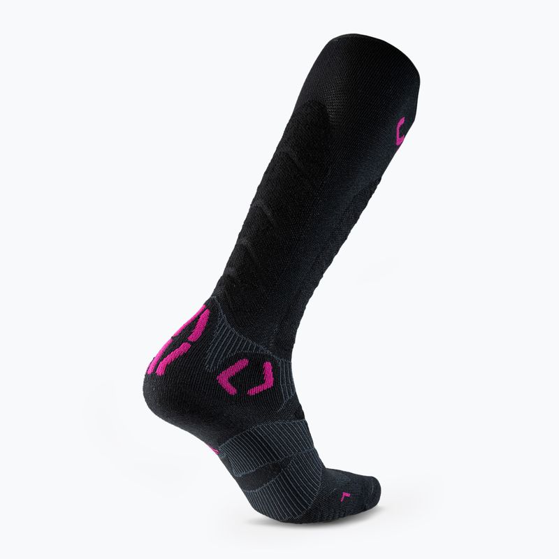 Moteriškos slidinėjimo kojinės UYN Ski Touring One Bio black/pink yarrow 2