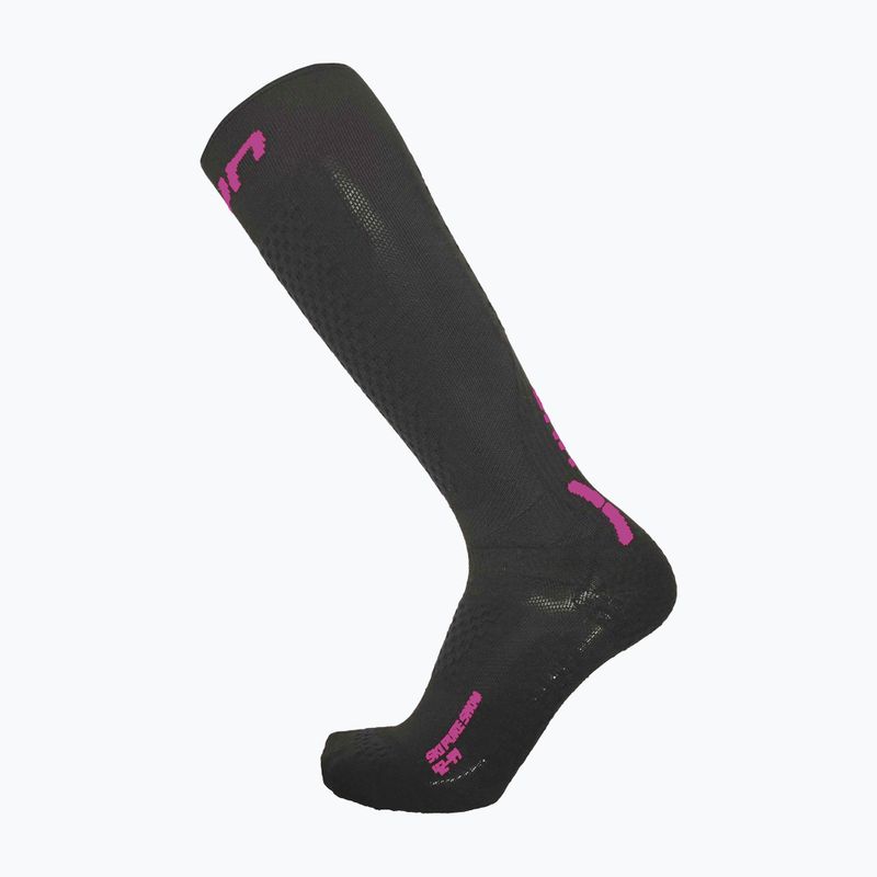Moteriškos slidinėjimo kojinės UYN Ski One Pure Snow black/pink 5