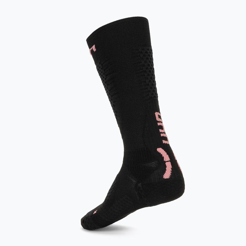Moteriškos slidinėjimo kojinės UYN Ski One Pure Snow black/pink 2