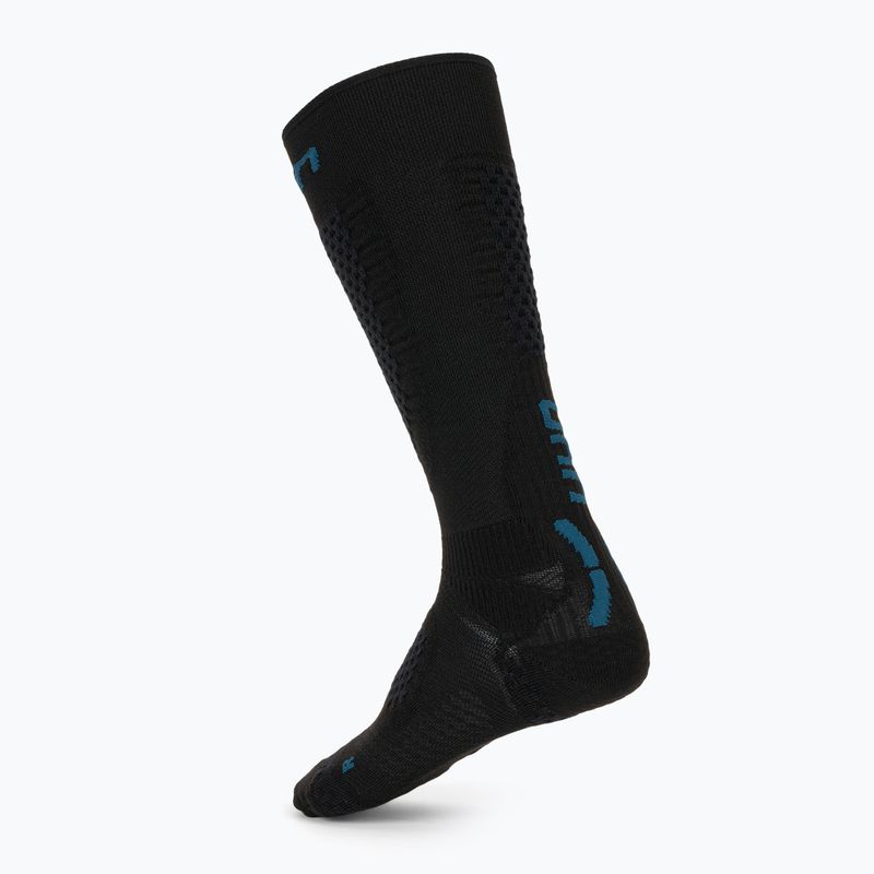 Vyriškos slidinėjimo kojinės UYN One Pure Snow juoda/mėlyna 2