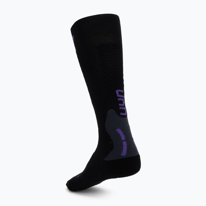 Moteriškos slidinėjimo kojinės UYN Ski One Alpine Merino Socks black/violet 2