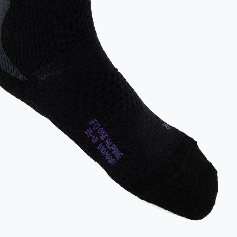 Moteriškos slidinėjimo kojinės UYN Ski One Alpine Merino Socks black/violet 3