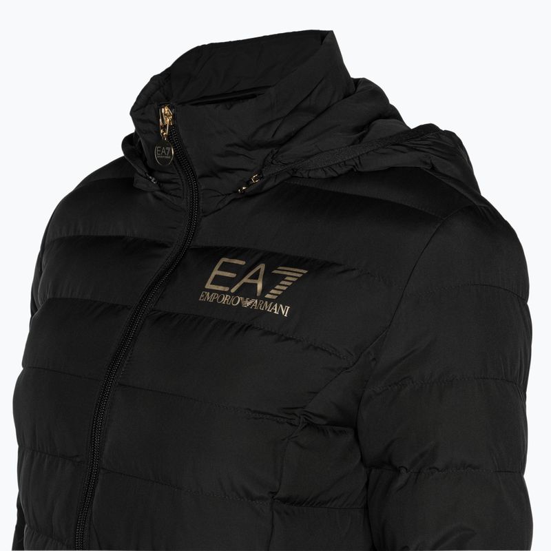 Moteriška striukė EA7 Emporio Armani Train Core Lady Eco Down Hoodie black/logo light gold 3