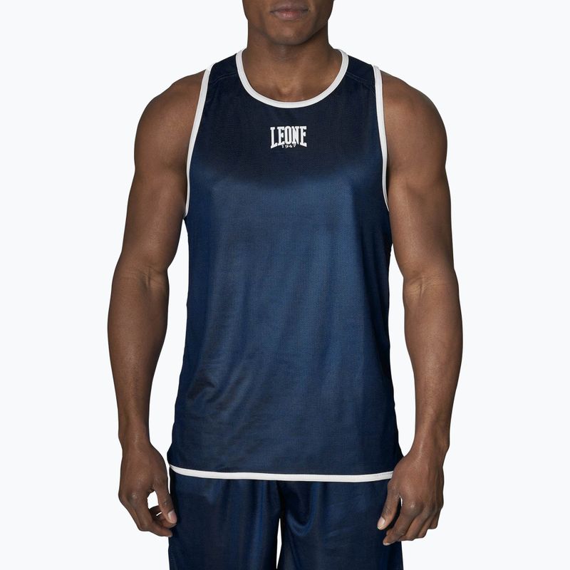 Vyriškas bliuzonas LEONE 1947 Double Face Boxing Singlet Tank Top Blue/Red AB214