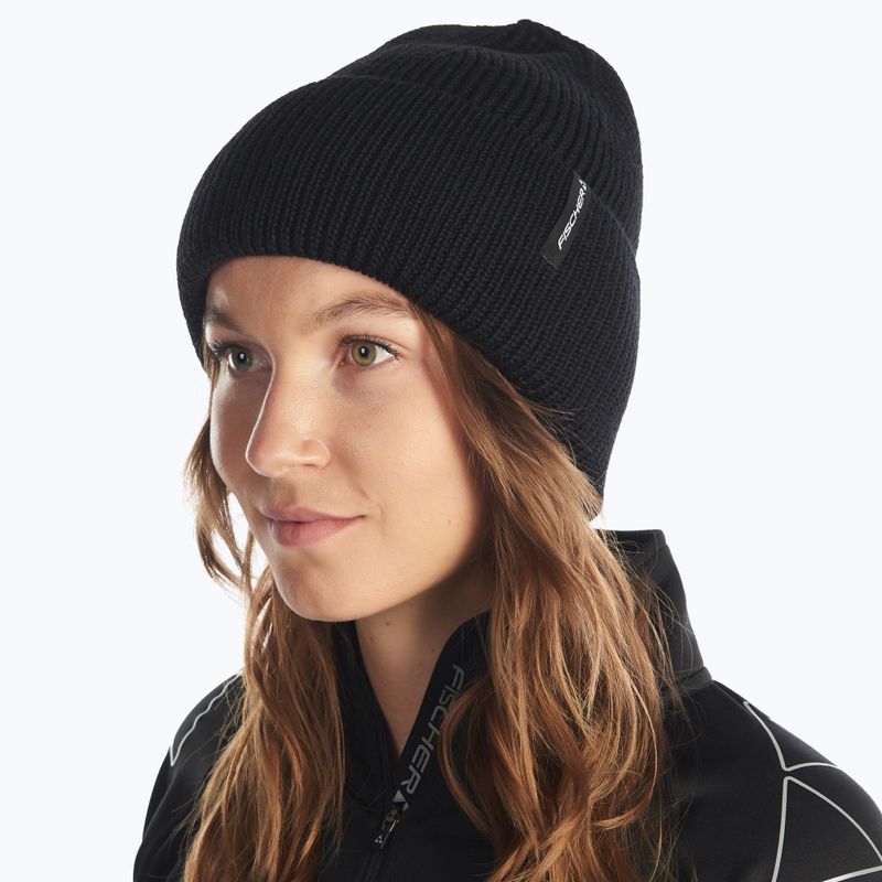Žieminė kepurė Fischer Logo Beanie black 5