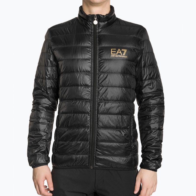 Vyriška striukė EA7 Emporio Armani Train Core ID Down Light black/gold logo