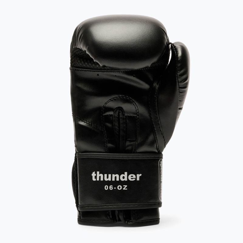 Vaikiškos bokso pirštinės LEONE 1947 Thunder Jr black 3